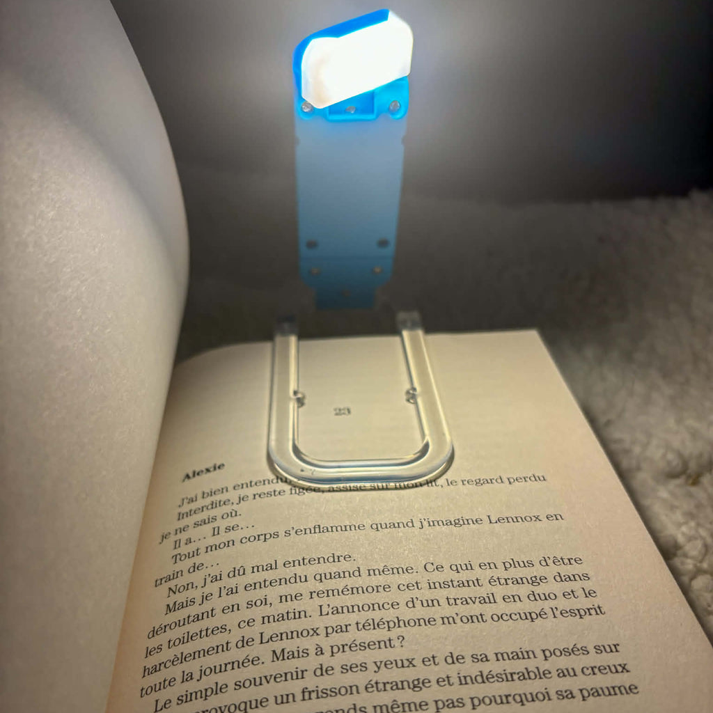 Lampe de lecture flexible – Noir, Blanc, Rose ou Bleu